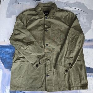 Todd Snyder Chore Coat Jacket XXL Shacket Military Green Olive Cotton Barn Chore